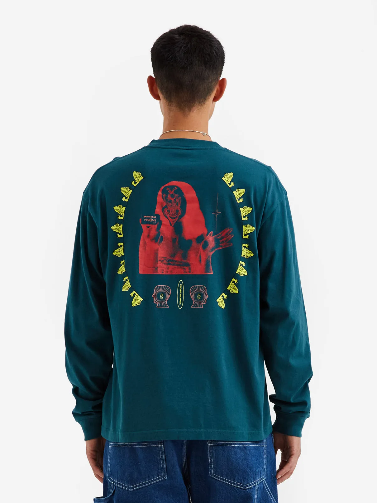 Brain Dead Visions Club Longsleeve T-Shirt - Teal