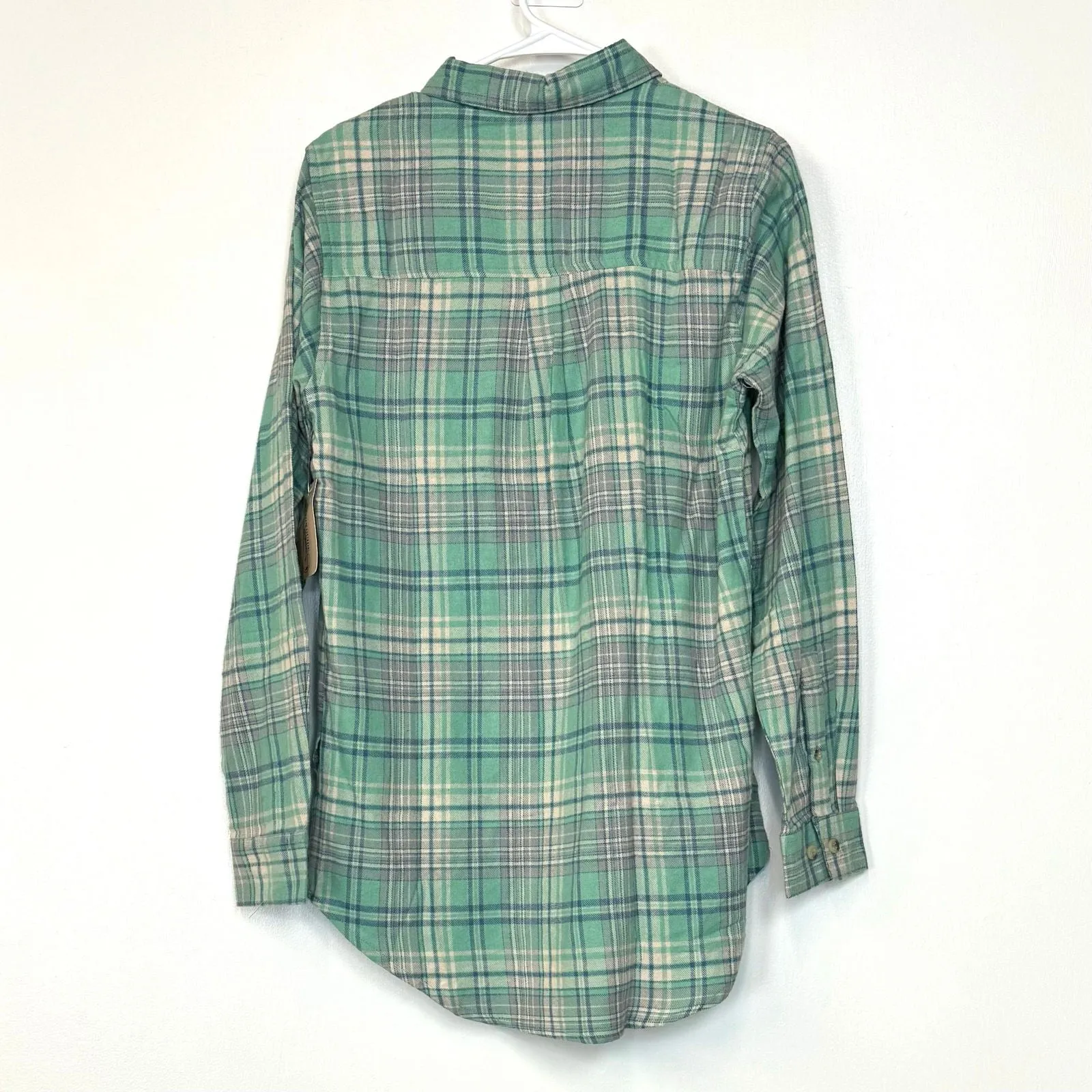 Canyon Guide Outfitters | Womens Flannel Tunic L/s Shirt | Color: Green/Blue | Size: S | NWT